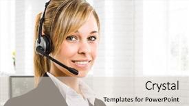  Presentation with customer perception - Slide deck consisting of us - portrait of a beautiful customer background and a lemonade colored foreground