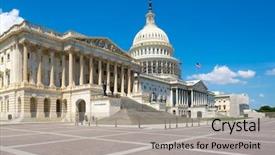  Presentation with united states - Audience pleasing presentation design consisting of us - united states capitol in washington backdrop and a light gray colored foreground
