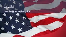  Presentation with flag hosting - Amazing slide set having us - us flag backdrop and a ocean colored foreground