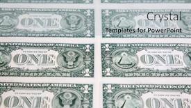  Presentation with dollar - Cool new slide deck with us-1-dollar-banknote-collection backdrop and a light gray colored foreground