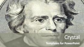  Presentation with president - Presentation theme consisting of us 20 dollar bill background and a gray colored foreground