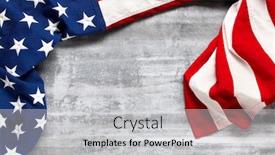  Presentation with veteran - Presentation design having us-american-flag-on-worn background and a light gray colored foreground