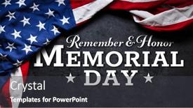  Presentation with memorial day - PPT theme with us-american-flag-over-remember background and a  colored foreground