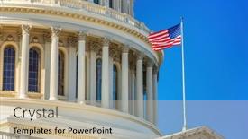  Presentation with capitol - PPT theme enhanced with us-capitol-and-flag-washington background and a mint green colored foreground