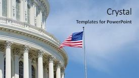  Presentation with flapping - Slides featuring us capitol building dome detail background and a light blue colored foreground