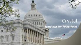  Presentation with united states capitol building - Colorful PPT layouts enhanced with us-capitol-building-during-springtime backdrop and a gray colored foreground