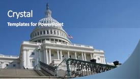  Presentation with capitol washington dc - Audience pleasing PPT theme consisting of us capitol building washington dc backdrop and a ocean colored foreground