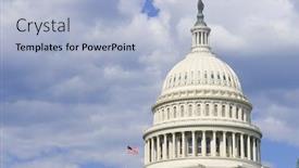  Presentation with united states capitol building - Audience pleasing slides consisting of us-capitol-building-washington-dc backdrop and a light blue colored foreground