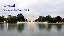  Presentation with united states capitol building - Cool new theme with us capitol building washington dc backdrop and a sky blue colored foreground