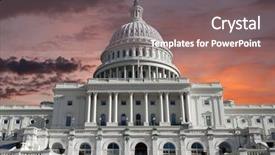  Presentation with capitol - Audience pleasing presentation consisting of us capitol building with sunrise backdrop and a gray colored foreground