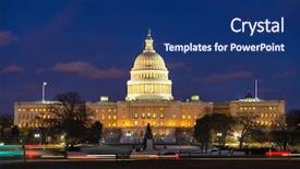  Presentation with capitol - Cool new PPT theme with us capitol in washington dc backdrop and a navy blue colored foreground