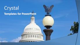  Presentation with united states - Slide deck consisting of us-capitol-in-washington-dc background and a teal colored foreground