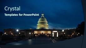  Presentation with united states - PPT layouts with us-capitol-in-washington-dc background and a ocean colored foreground