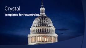  Presentation with united states - Slides consisting of us-capitol-in-washington-dc background and a navy blue colored foreground