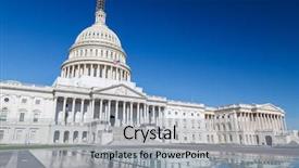  Presentation with capitol - Slide deck featuring us capitol over blue sky background and a light gray colored foreground