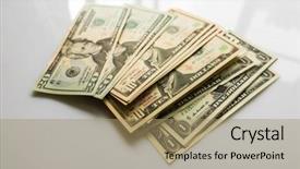  Presentation with emoney money traffic concept closeup - Cool new PPT theme with us dollars closeup concept american backdrop and a coral colored foreground