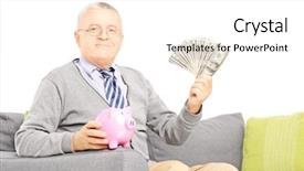  Presentation with white sea urchin - Cool new PPT layouts with us dollars isolated on white backdrop and a white colored foreground