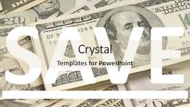  Presentation with save - Beautiful PPT theme featuring us dollars with save written on it backdrop and a soft green colored foreground