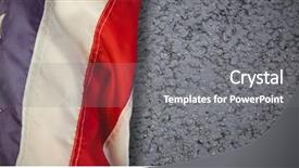  Presentation with concrete - Presentation theme featuring us flag against concrete road background and a gray colored foreground