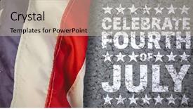  Presentation with concrete - Amazing slide set having us flag against concrete road backdrop and a soft green colored foreground