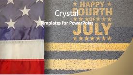  Presentation with road marking - Beautiful PPT layouts featuring us flag against yellow road backdrop and a coral colored foreground