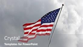  Presentation with airplane night sky cloud - Amazing slides having us flag on gray cloudy backdrop and a gray colored foreground