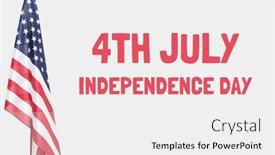  Presentation with independence day - PPT layouts having us-flag-stars-and-stripes background and a white colored foreground