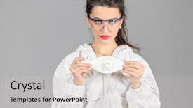  Presentation with growth - Presentation theme featuring us holds respiritory half mask background and a light gray colored foreground