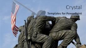  Presentation with marine corps - Colorful PPT layouts enhanced with us-marine-corps-war-memorial backdrop and a light blue colored foreground