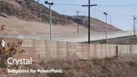  Presentation with mexico - Slide deck having us mexico border fence background and a violet colored foreground
