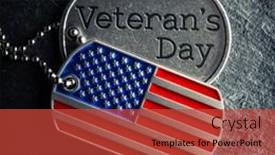  Presentation with veteran - Audience pleasing slide deck consisting of us-military-soldier-s-dog backdrop and a red colored foreground