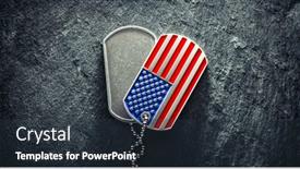  Presentation with veterans day - Presentation design having us-military-soldier-s-dog background and a tawny brown colored foreground