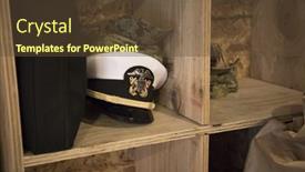  Presentation with naval - Audience pleasing PPT theme consisting of us-naval-officers-white-cap backdrop and a tawny brown colored foreground