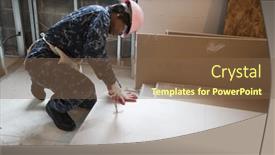  Presentation with humanity - Beautiful theme featuring us-navy-sailors-based backdrop and a tawny brown colored foreground