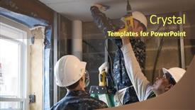  Presentation with humanity - Cool new PPT theme with us-navy-sailors-based backdrop and a tawny brown colored foreground