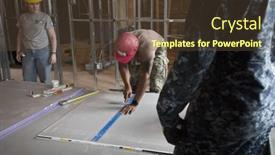  Presentation with humanity - Beautiful PPT theme featuring us-navy-seabees-and-sailors backdrop and a tawny brown colored foreground