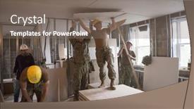  Presentation with building services - PPT layouts enhanced with us-navy-seabees-help-habitat background and a gray colored foreground