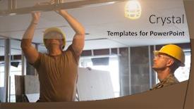  Presentation with building services - Theme having us-navy-seabees-help-habitat background and a coral colored foreground