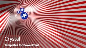  Presentation with usa flag - Presentation design having us pentagon - flag the usa background and a  colored foreground