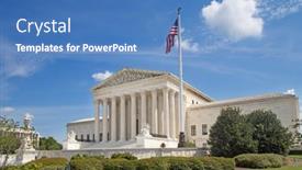  Presentation with united states supreme court - Slide deck enhanced with us-supreme-court-building background and a teal colored foreground