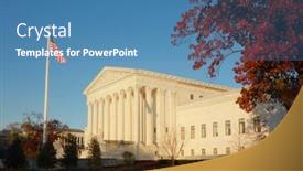  Presentation with united states supreme court - Slide deck having us-supreme-court-building background and a teal colored foreground