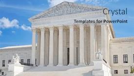  Presentation with united states supreme court - Presentation theme with us-supreme-court-building background and a light blue colored foreground