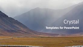  Presentation with pipeline - Presentation consisting of usa-alaska-dalton-highway-pipeline background and a gray colored foreground