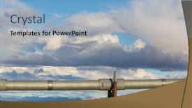  Presentation with pipeline - Slide set enhanced with usa-alaska-dalton-highway-pipeline background and a  colored foreground