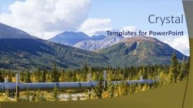  Presentation with pipeline - Presentation enhanced with usa-alaska-dalton-highway-pipeline background and a  colored foreground