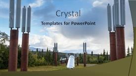  Presentation with pipeline - Presentation design enhanced with usa-alaska-dalton-highway-pipeline background and a  colored foreground