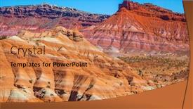  Presentation with arizona - Presentation design with usa-arizona-utah-huge-slopes background and a coral colored foreground