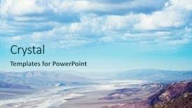  Presentation with national parks yosemite valley yosemite - Cool new slide deck with basins - death valley national park california backdrop and a light blue colored foreground