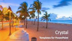  Presentation with orlando florida usa downtown city - Audience pleasing PPT theme consisting of usa beach and life guard backdrop and a coral colored foreground