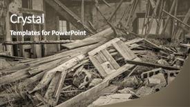  Presentation with old house - Beautiful slide set featuring usa black and white platinum backdrop and a tawny brown colored foreground